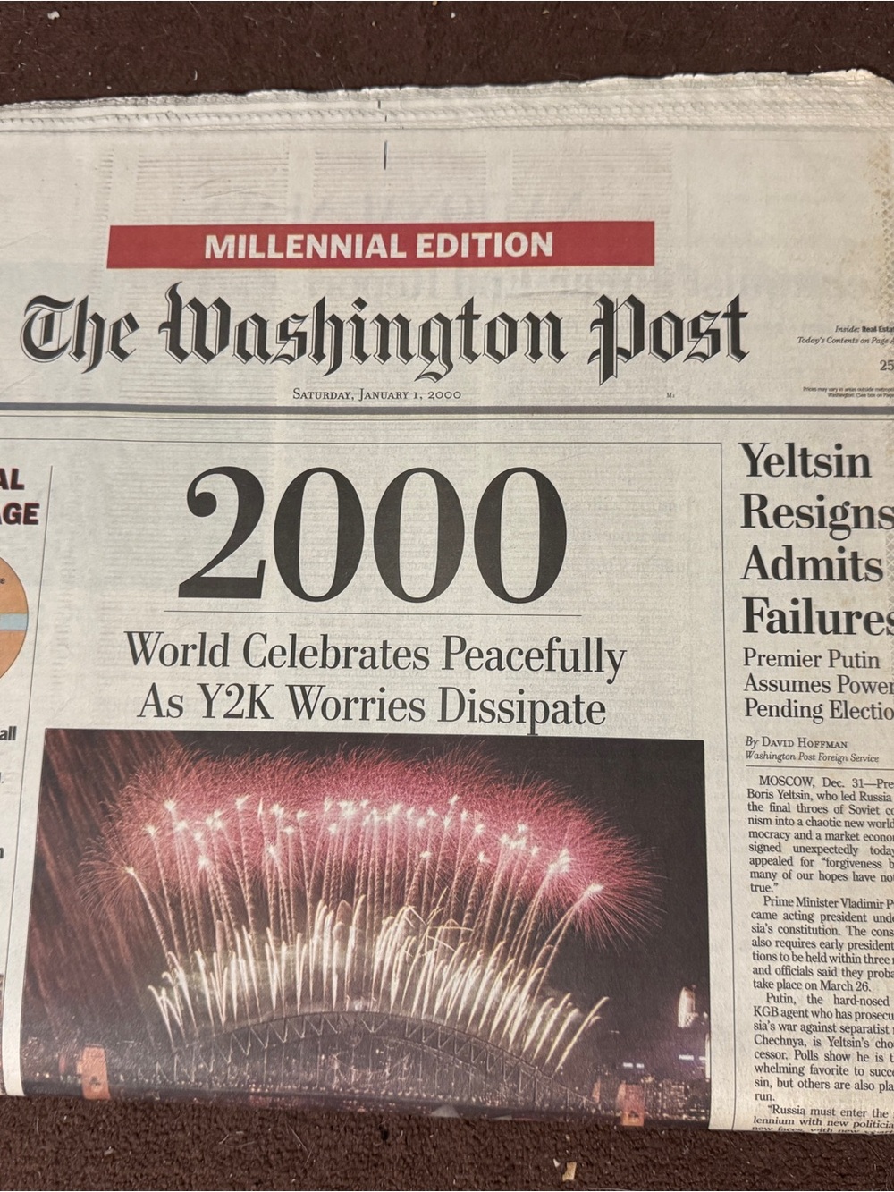 The Washington Post Millennial Edition 2000 Newspaper
